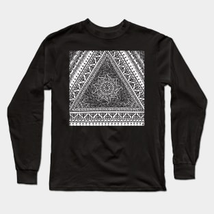 Triangle Henna Flower Long Sleeve T-Shirt